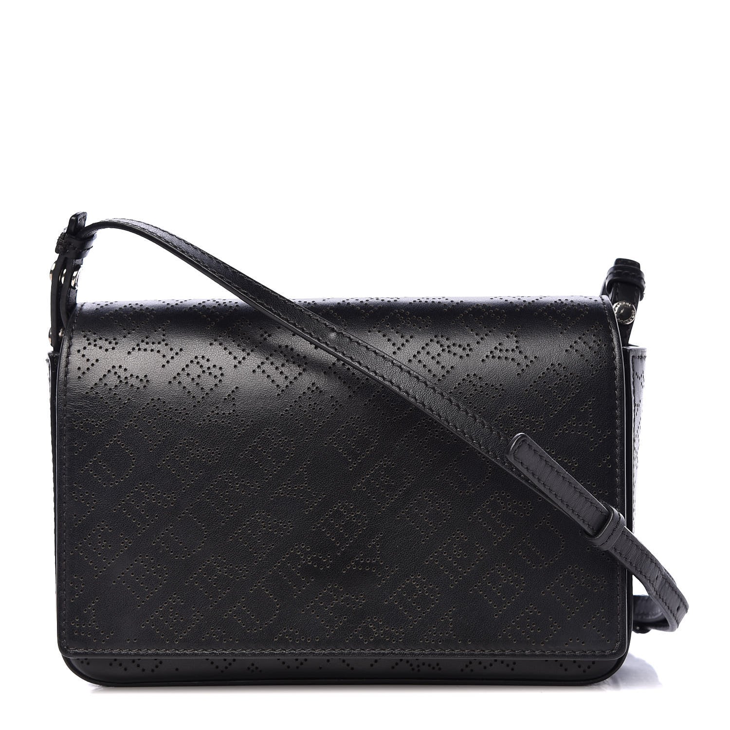 Burberry Calfskin Perforated Logo Hampshire Crossbody Black 1 of 9