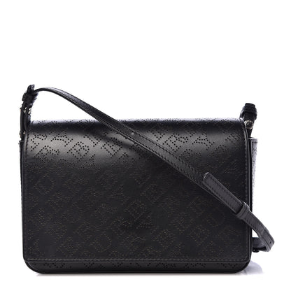 Burberry Calfskin Perforated Logo Hampshire Crossbody Black 1 of 9