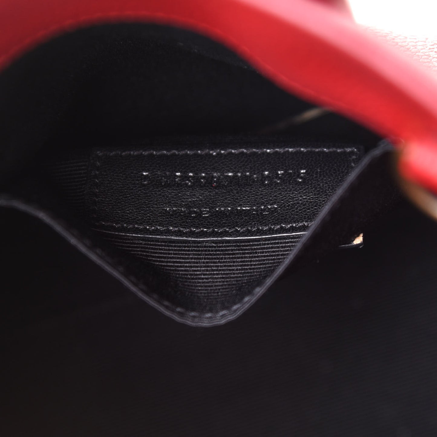 Grained Calfskin Nano Sac De Jour Lipstick Red