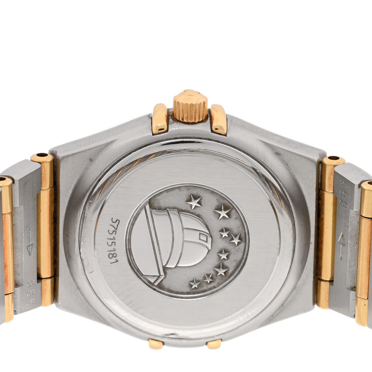 Stainless Steel 18K Yellow Gold Diamond 22mm Constellation Quartz Watch Champagne 1262.15.00