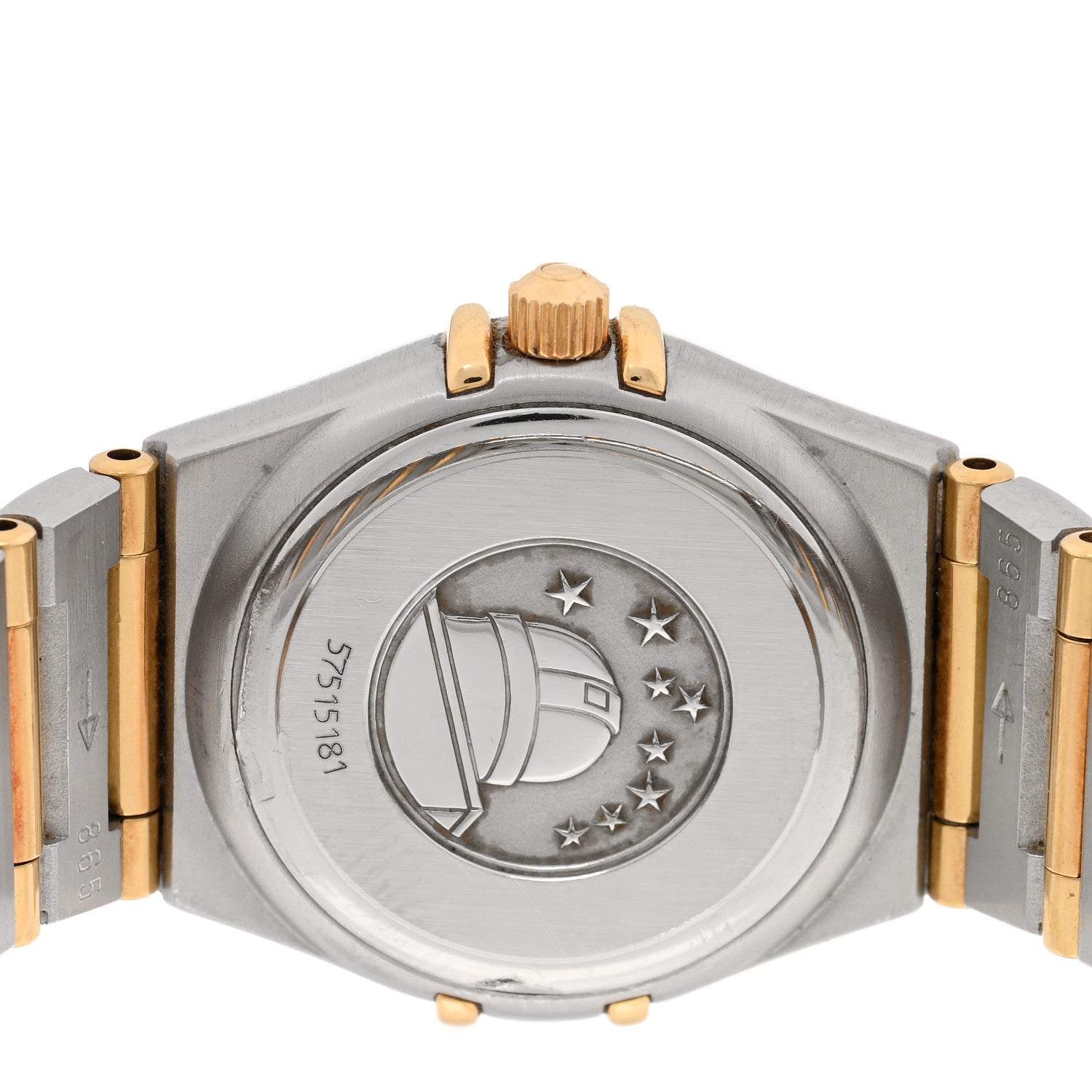 Omega Stainless Steel 18K Yellow Gold Diamond 22mm Constellation Quartz Watch Champagne 1262.15.00 4 of 4