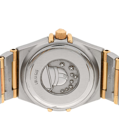 Omega Stainless Steel 18K Yellow Gold Diamond 22mm Constellation Quartz Watch Champagne 1262.15.00 4 of 4