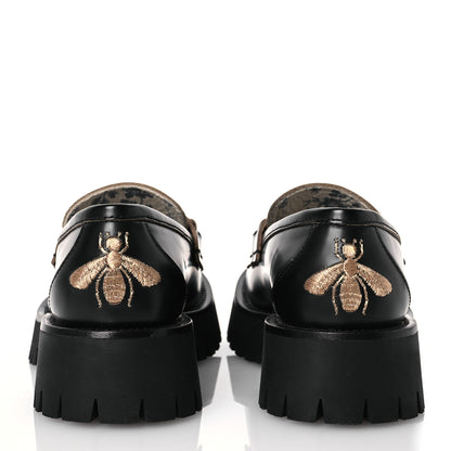 Gucci Cordovan Lux Womens Harald Horsebit 25mm Platform Loafers 35.5 Black 6 of 12