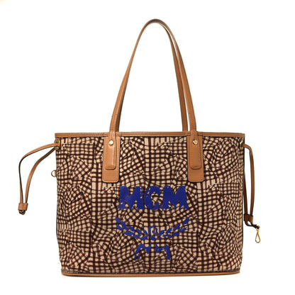 MCM Visetos Medium Liz Reversible Shopper Tote Cognac 13 of 21