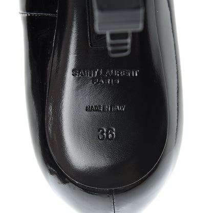 Saint Laurent Patent Opyum Appelle Moi Ankle Strap Pump 36 Black 7 of 9