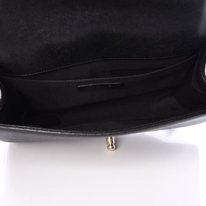 Chanel Caviar Chevron Quilted Medium Boy Flap Black 7 of 11