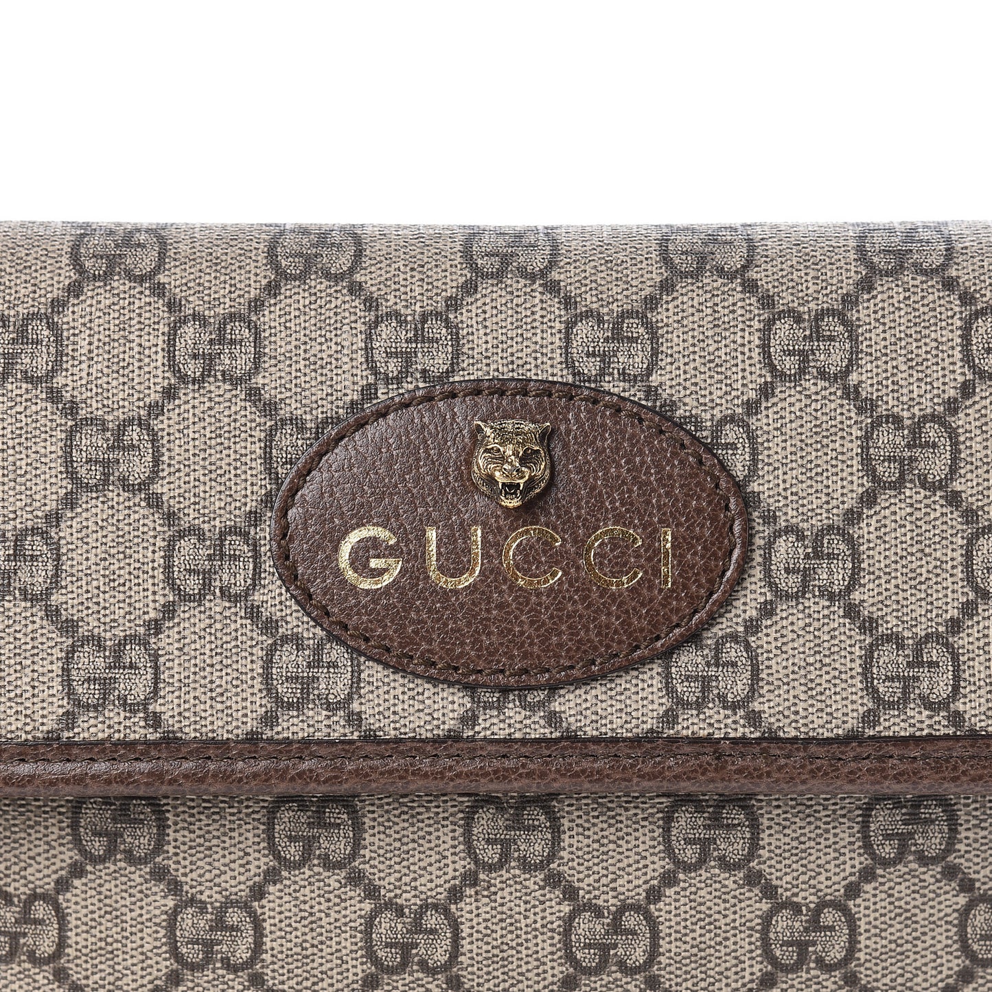 GG Supreme Monogram Neo Vintage Web Belt Bag Brown