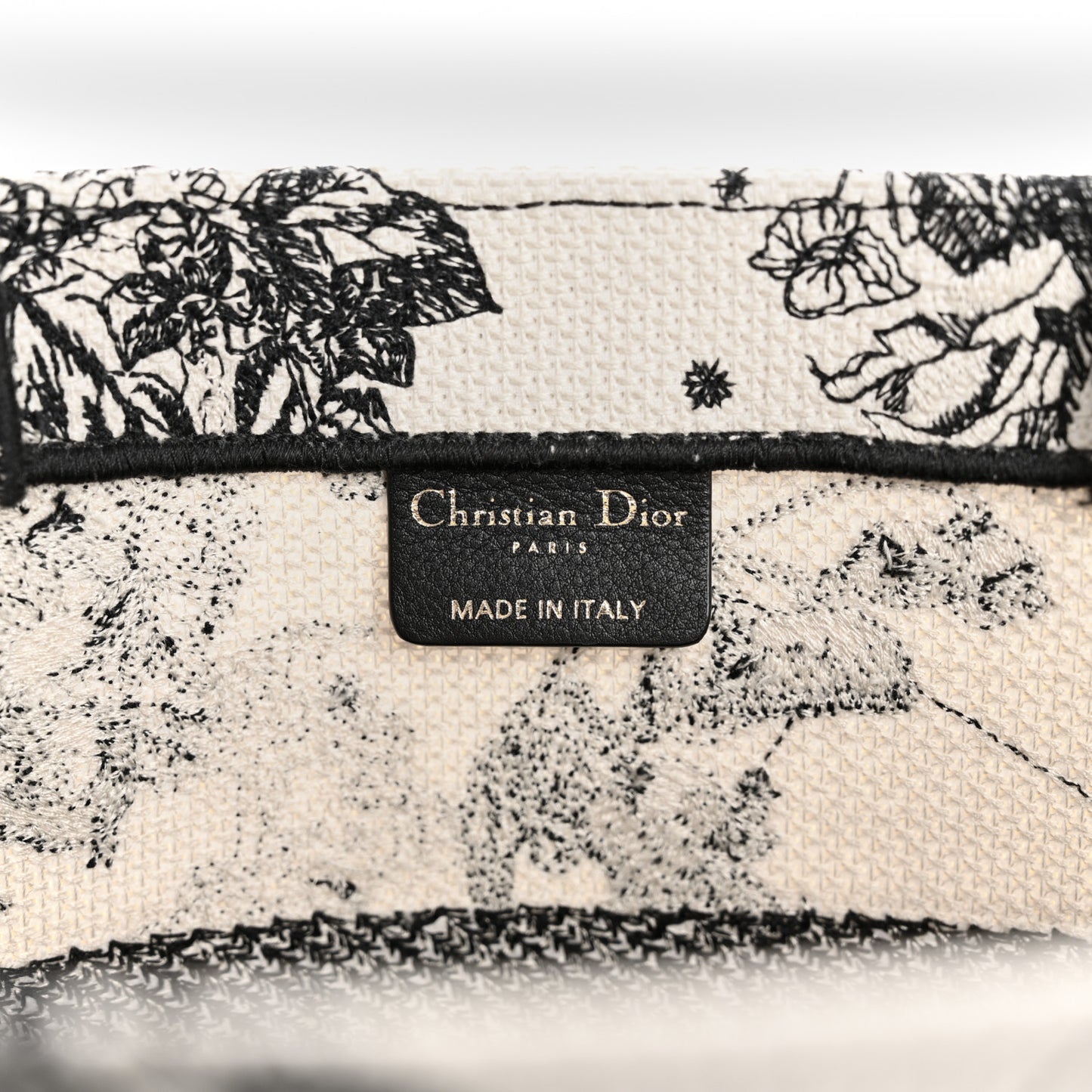 Canvas Zodiac Toile De Jouy Embroidered Medium Book Tote Latte