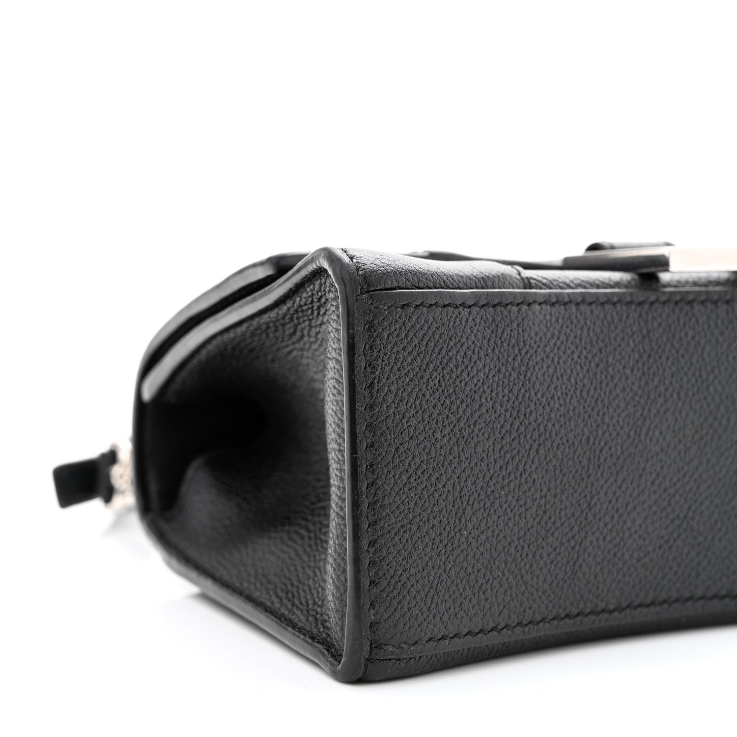 Balenciaga Grained Calfskin Hourglass Top Handle Bag XS Black 10 of 12