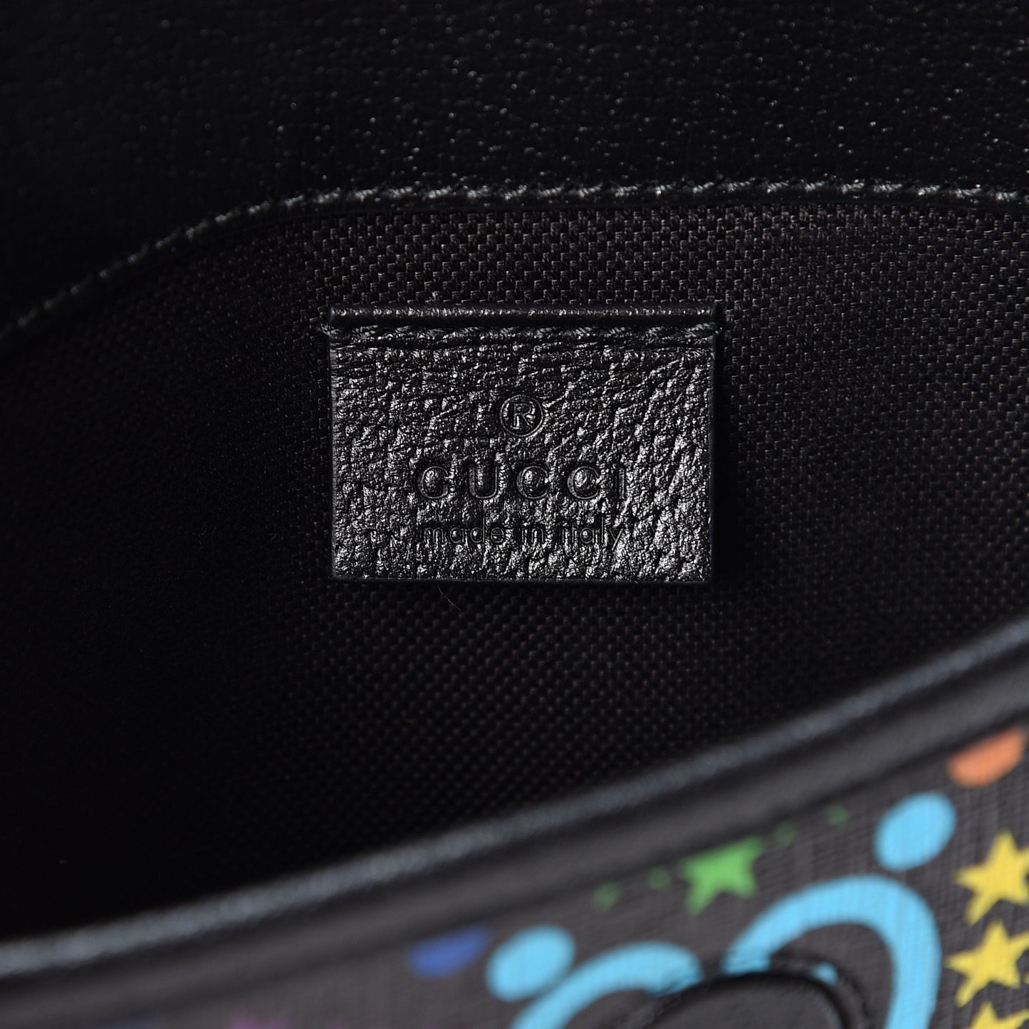 GG Supreme Monogram Psychedelic Slim Belt Bag Black