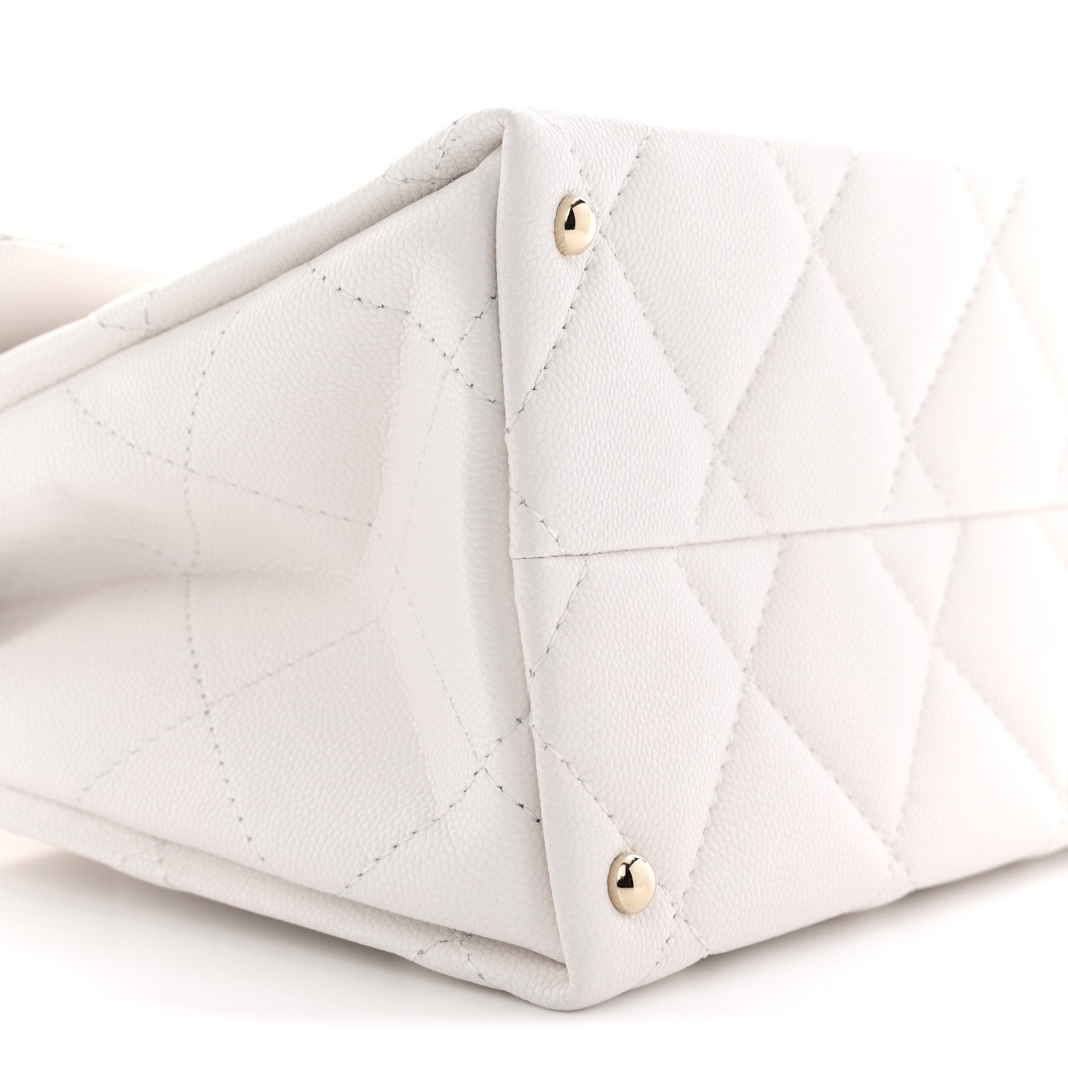 Chanel Caviar Quilted Medium Retro Twist Top Handle Flap White 9 of 11