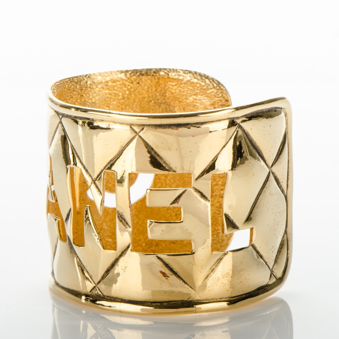 Quilted Cut Out Cuff Gold