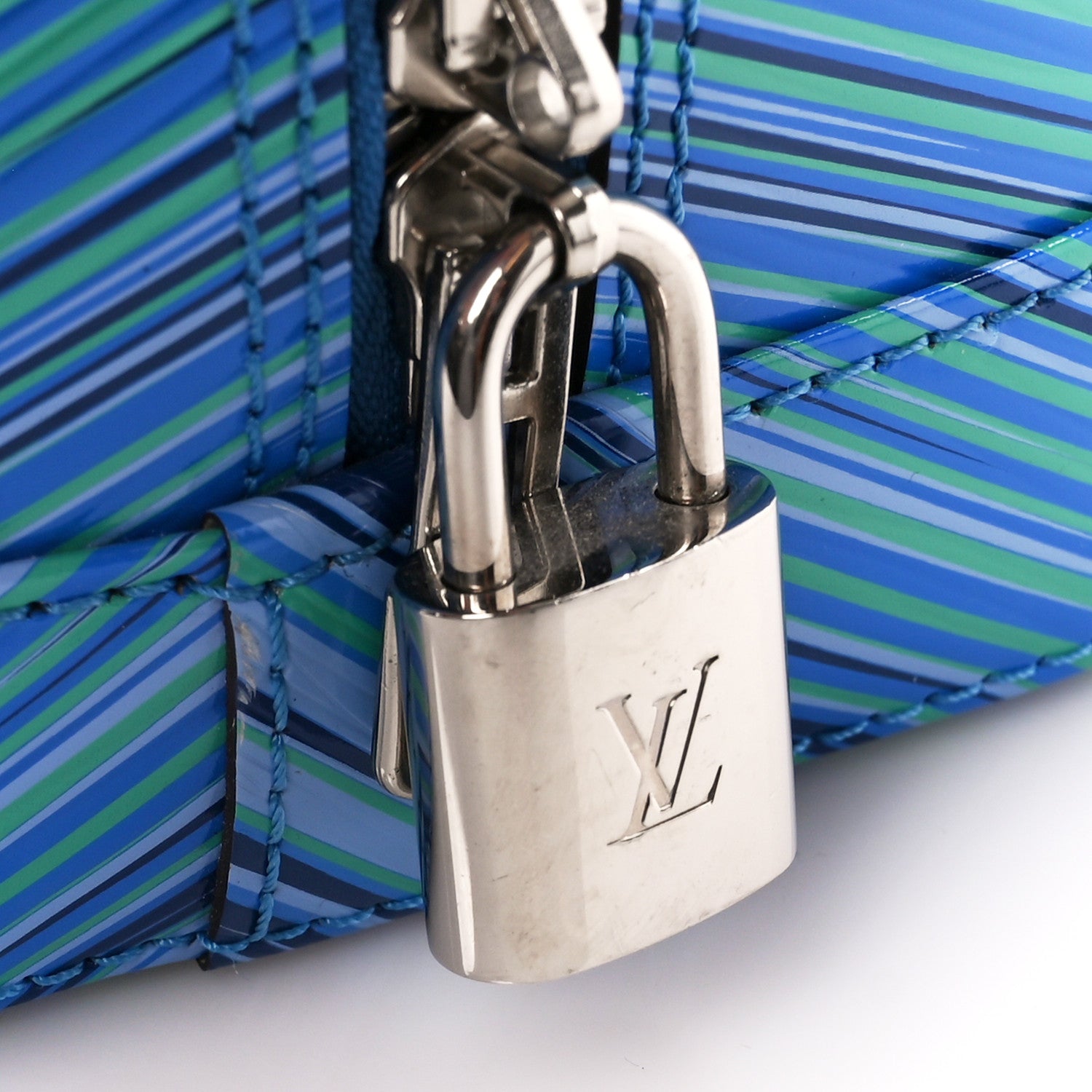 Louis Vuitton Epi Tropical Alma PM Blue Rose 9 of 12