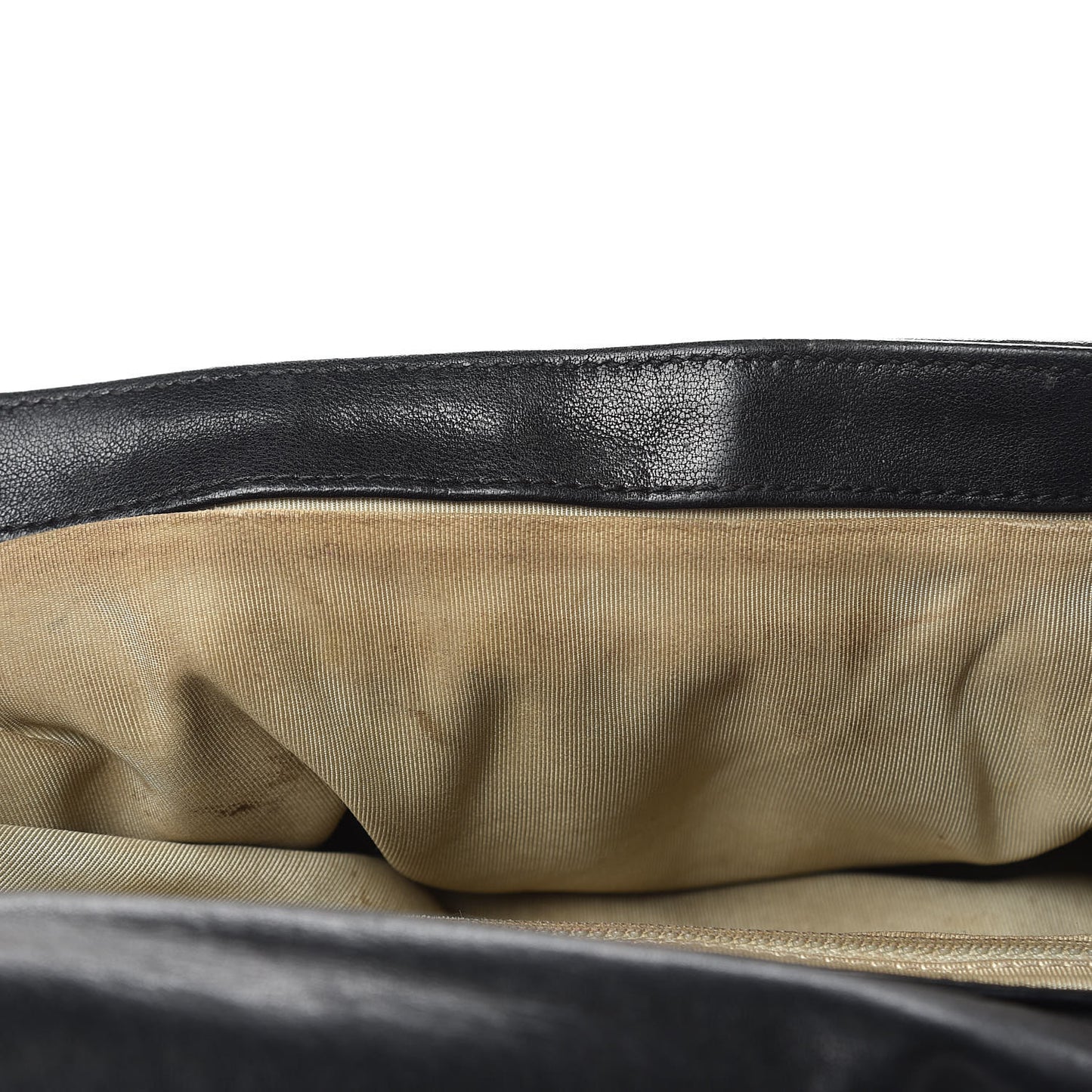 Washed Lambskin Quilted Medium Chain Around Messenger Black