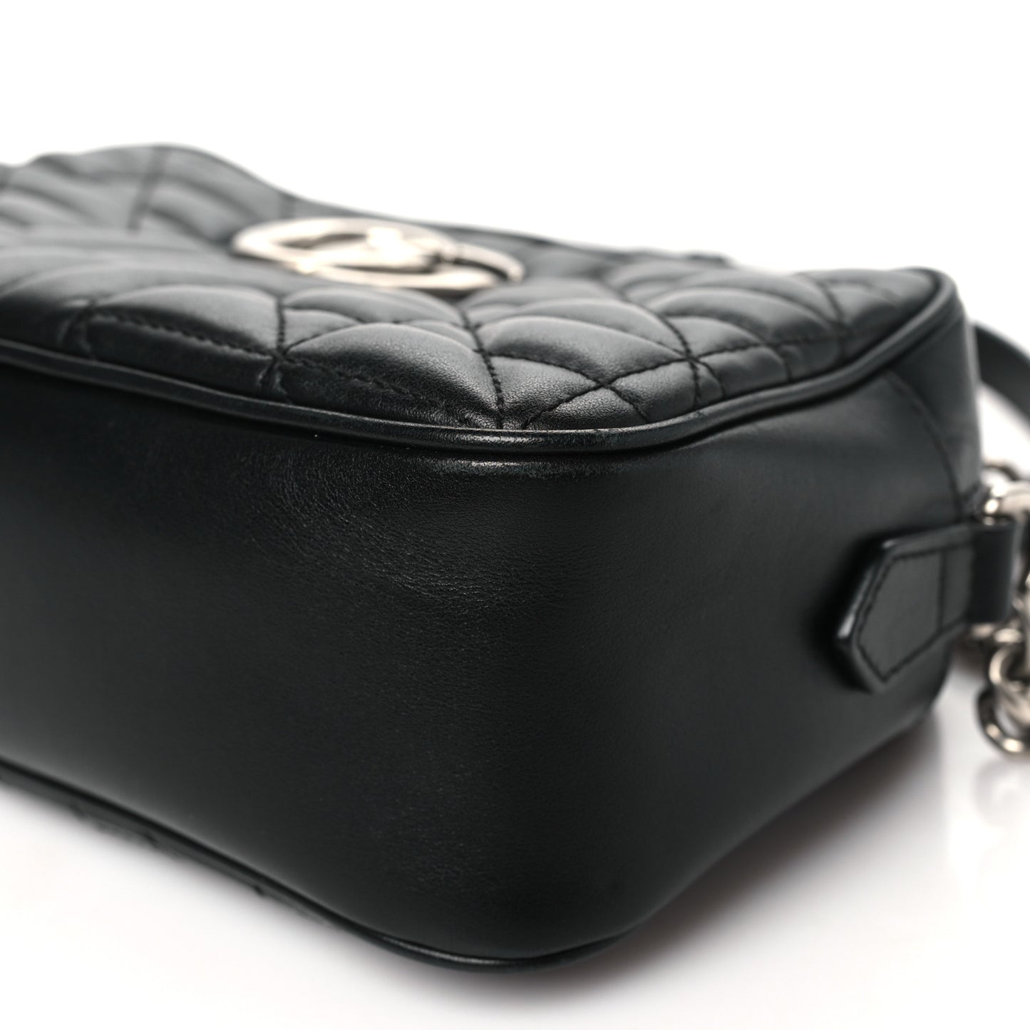 Calfskin Matelasse Aria Small GG Marmont Chain Shoulder Bag Black