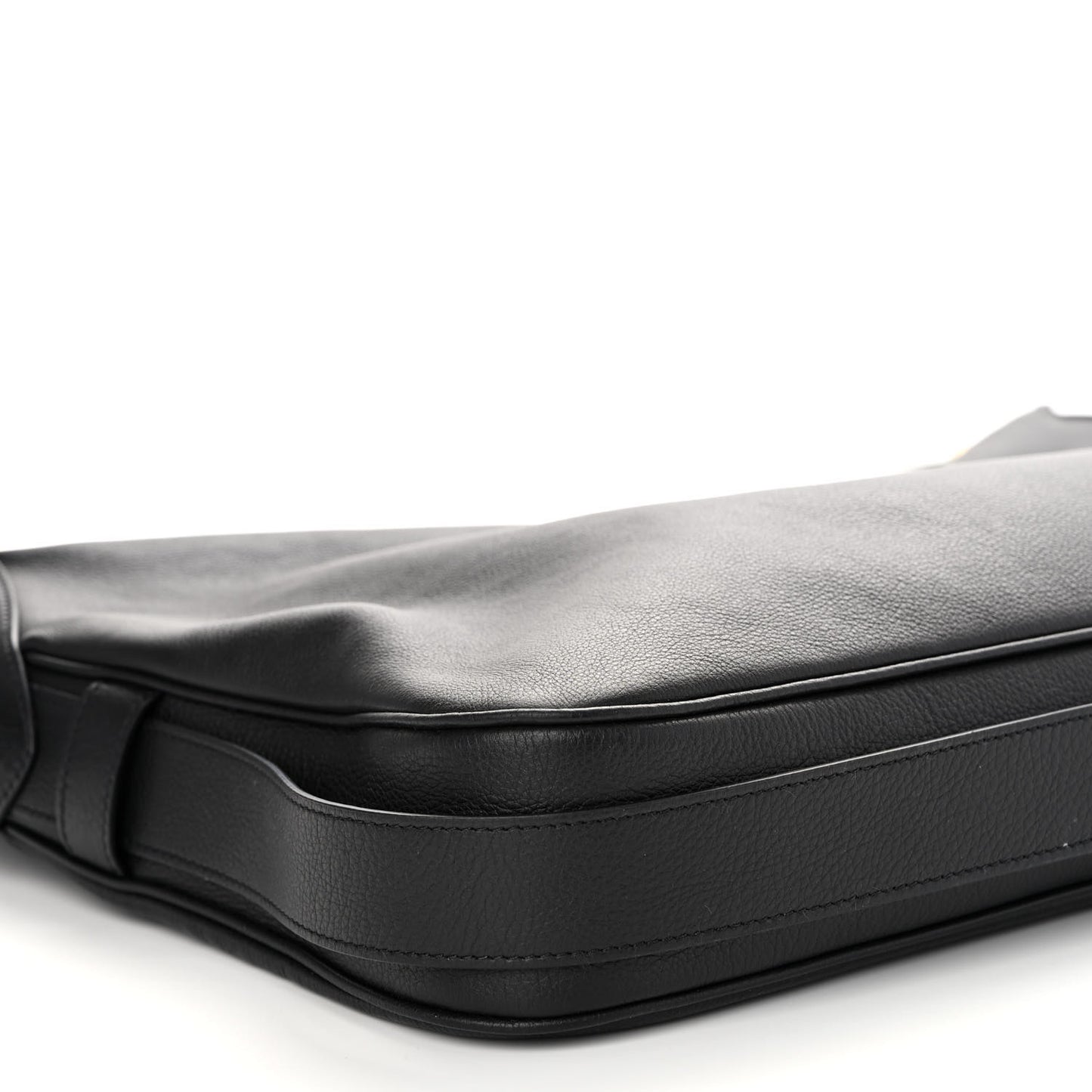 Supple Calfskin Large Romy Shoulder Bag Black