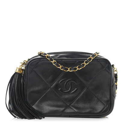 Chanel Lambskin CC Tassel Camera Case Black 1 of 10