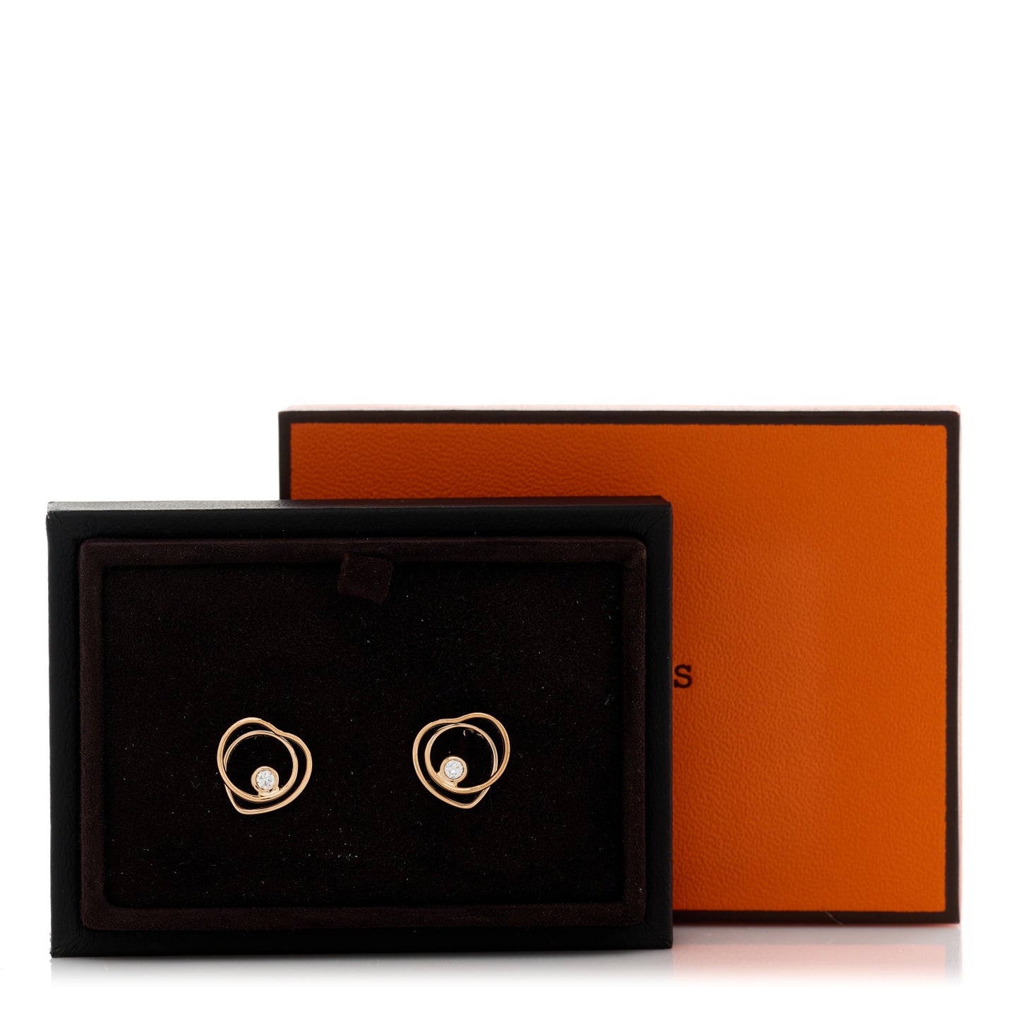 18K Rose Gold Diamond TPM Vertige Coeur Earrings