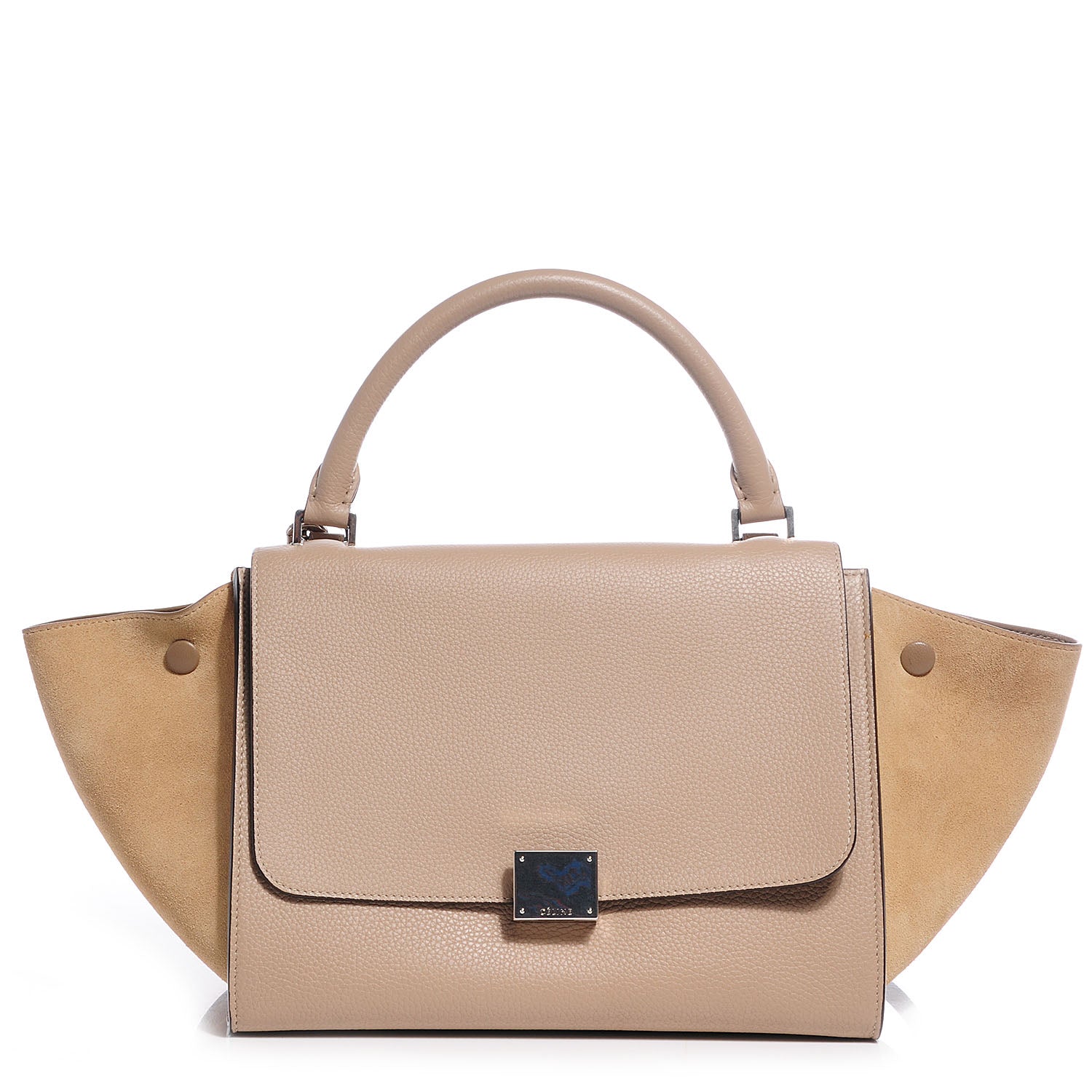 Celine Drummed Leather Suede Mini Trapeze Dune 1 of 7