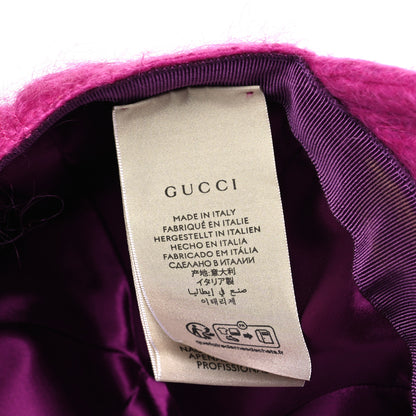 Gucci Mohair GG Lauren Baseball Hat M Fuxia 6 of 8