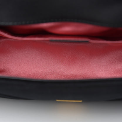Gucci Velvet Matelasse Mini GG Marmont Shoulder Bag Black 10 of 12