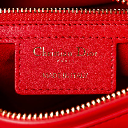 Christian Dior Calfskin Niki De Saint Phalle Medium Supple Lady Dior Red 7 of 11