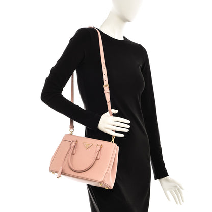 Prada Saffiano Lux Mini Double Zip Tote Orchidea 2 of 8
