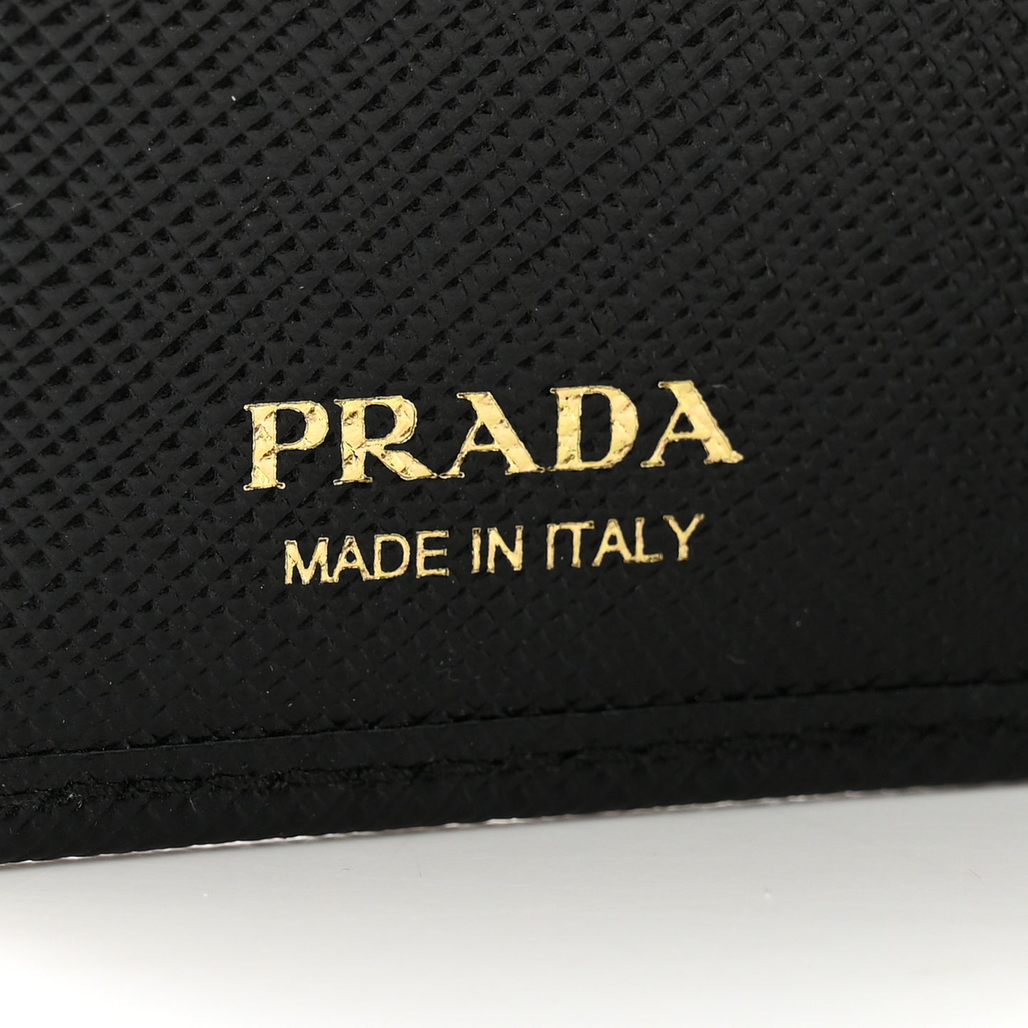 Saffiano Metal Bi-Fold Wallet Black
