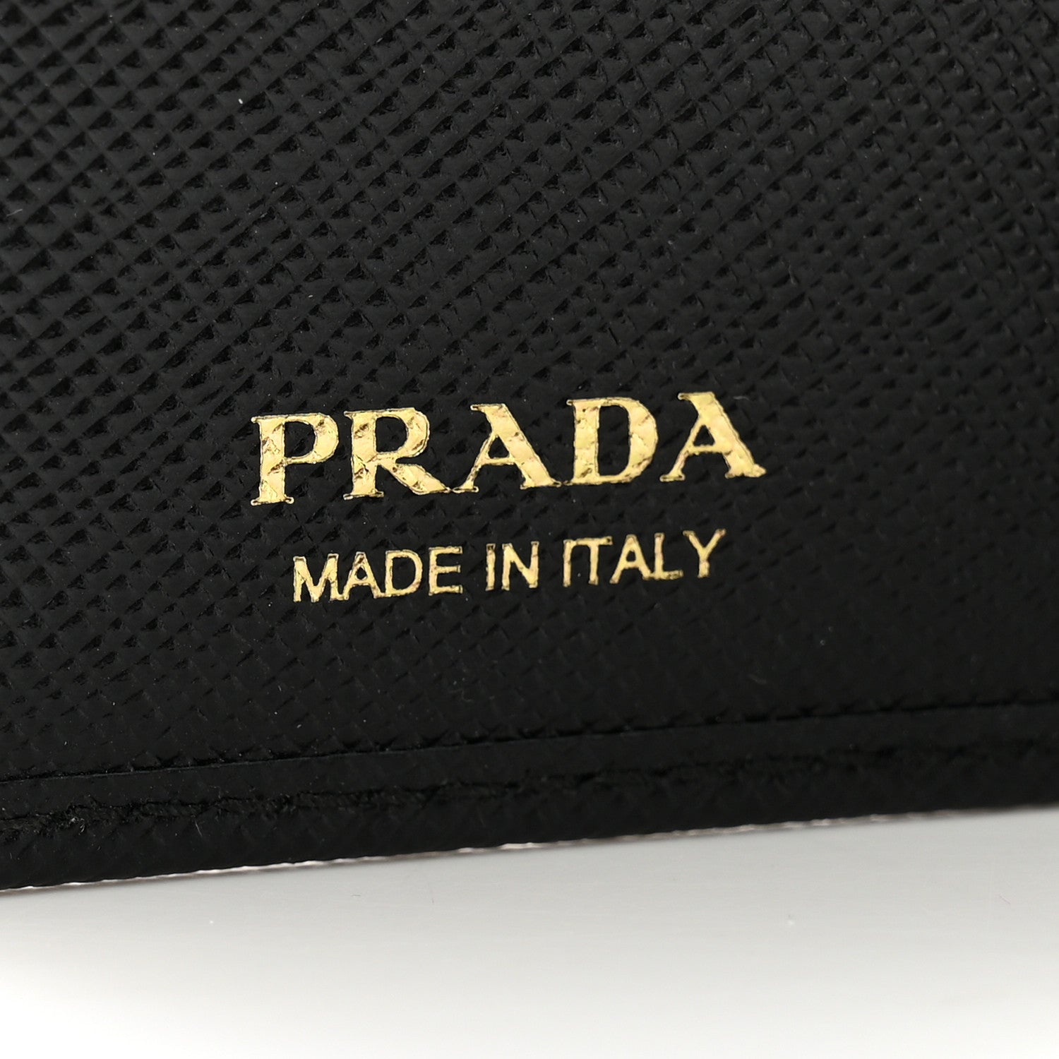 Prada Saffiano Metal Bi-Fold Wallet Black 6 of 8