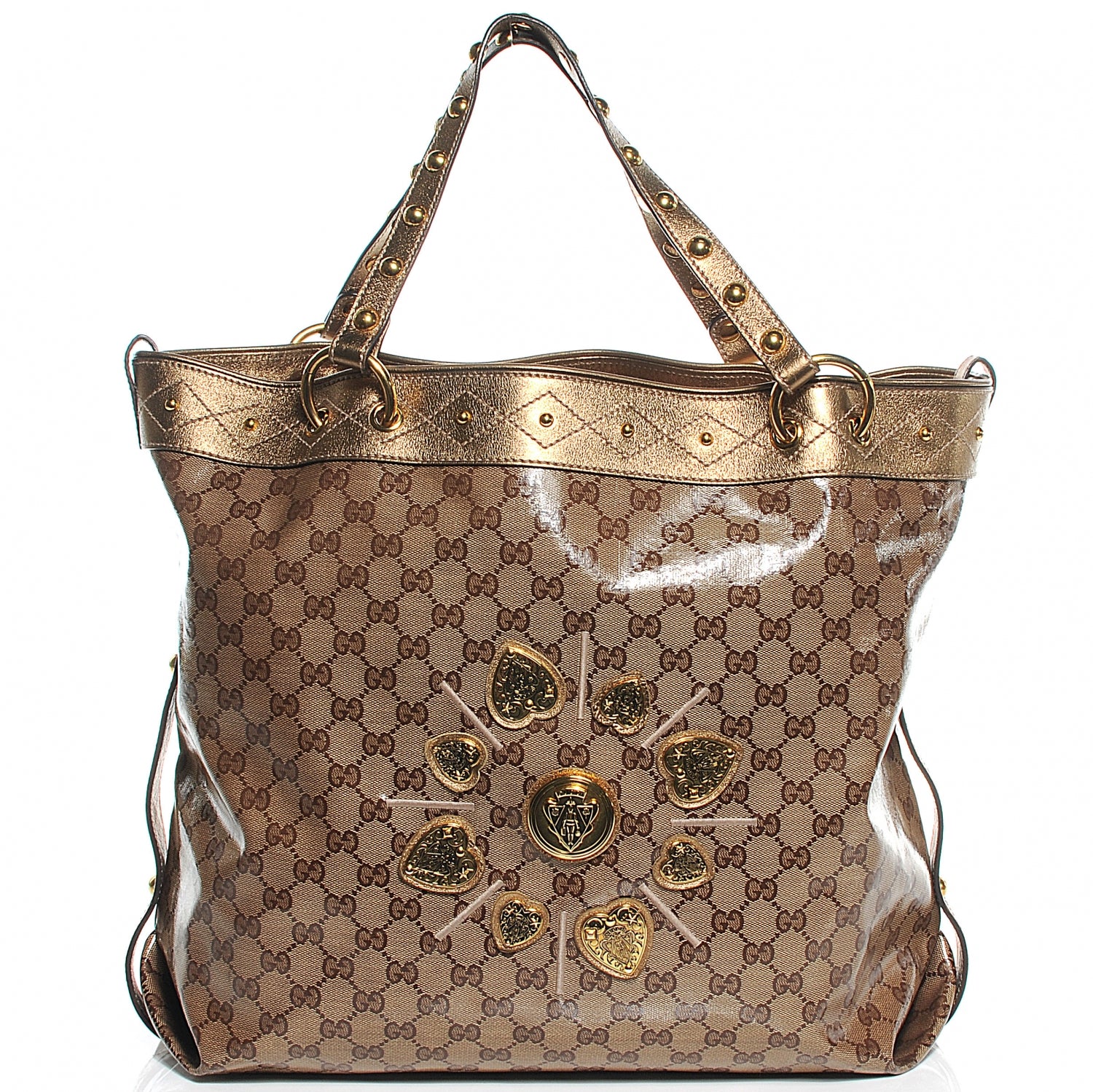 Gucci Crystal Monogram Studded Irina Tote 12 of 12
