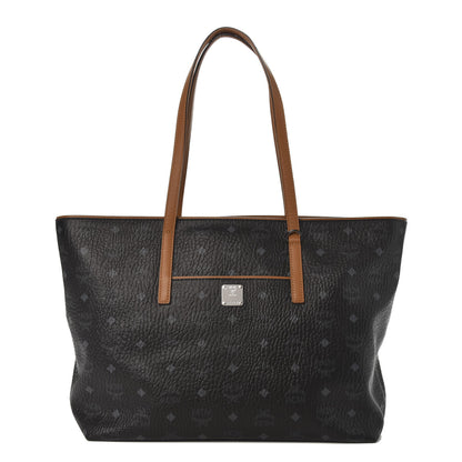 MCM Visetos Medium Anya Shopper Tote Black 1 of 9