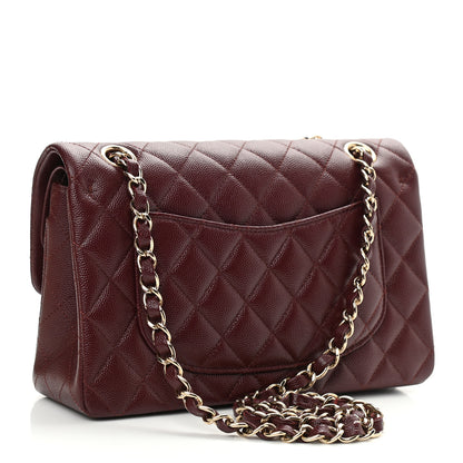Chanel Caviar Quilted Small Double Flap Burgundy 3 of 10