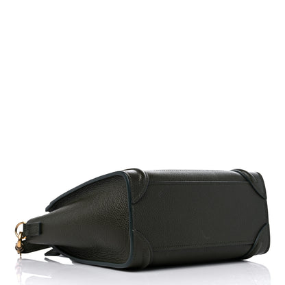 Celine Drummed Calfskin Nano Luggage Amazone 4 of 10