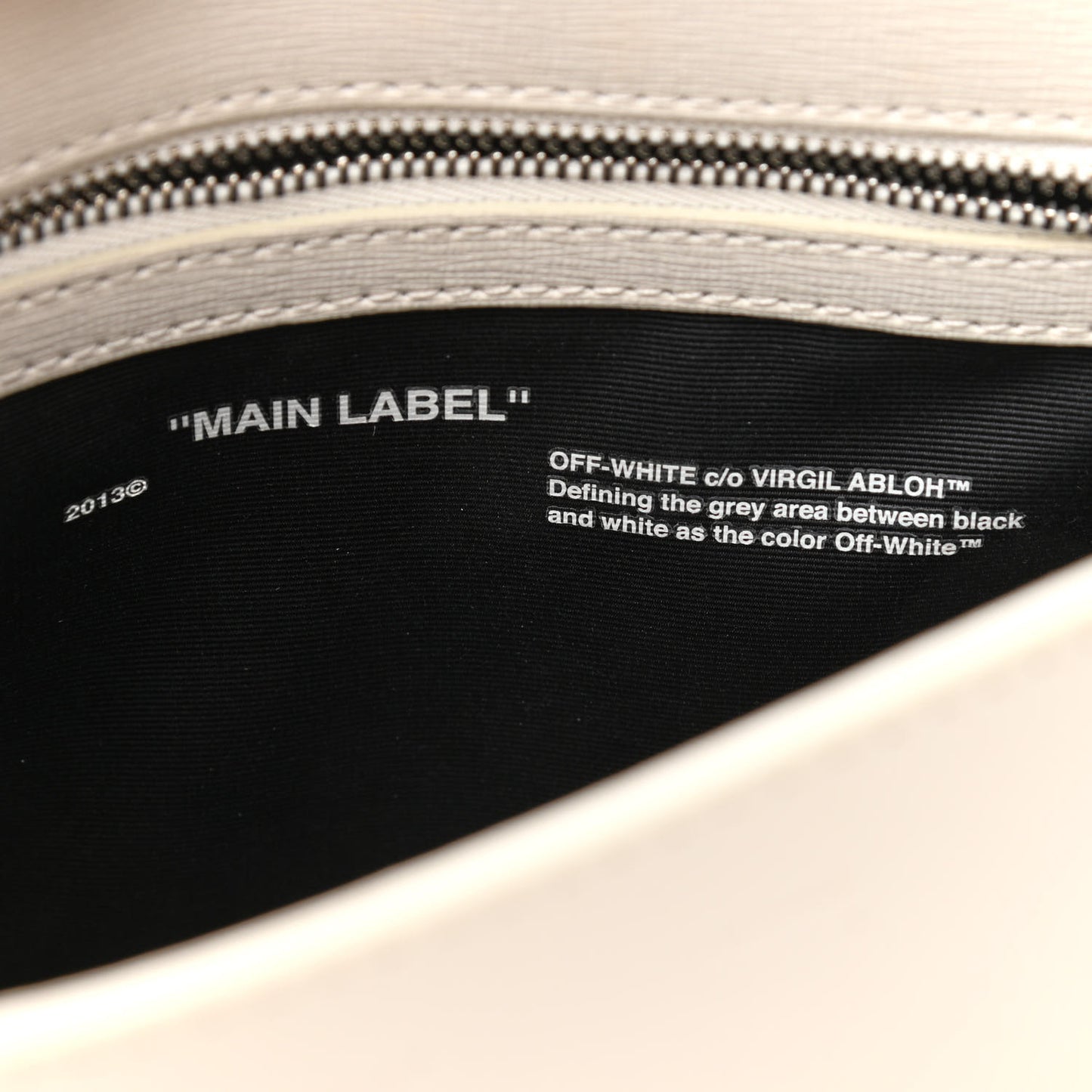 Saffiano Striped Diag Binder Flap Bag White Black