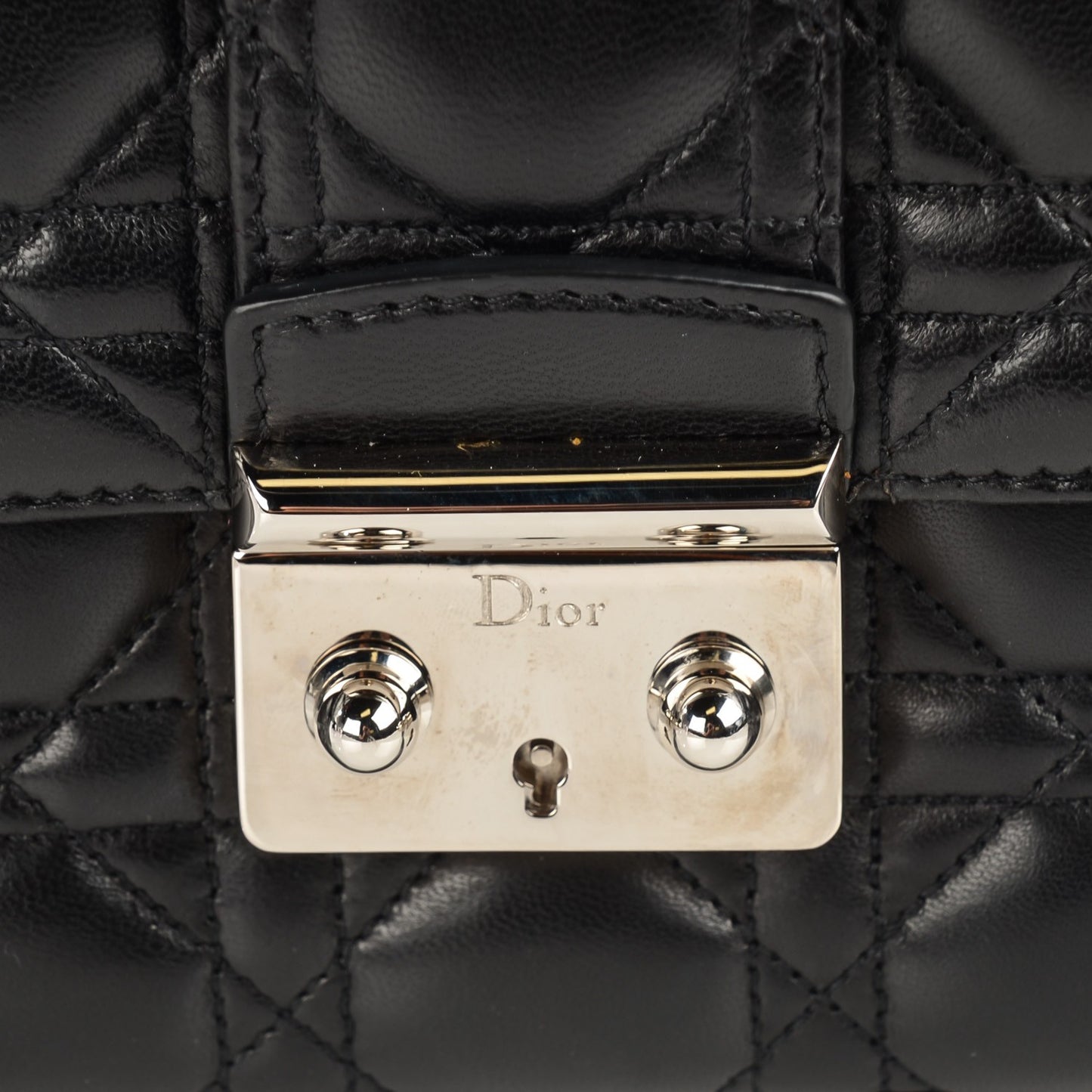 Lambskin Cannage Medium Miss Dior Flap Black