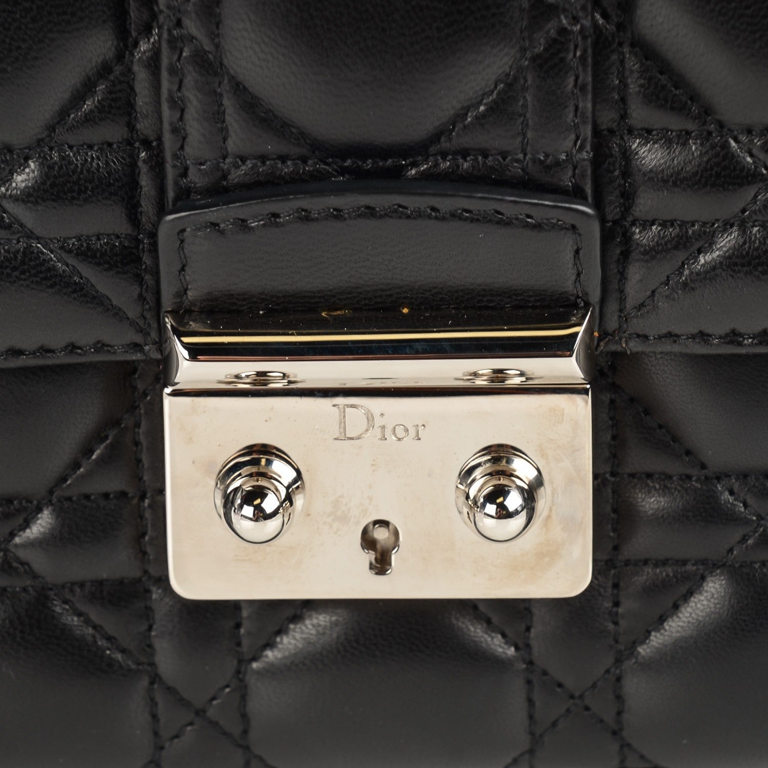 Christian Dior Lambskin Cannage Medium Miss Dior Flap Black 6 of 10