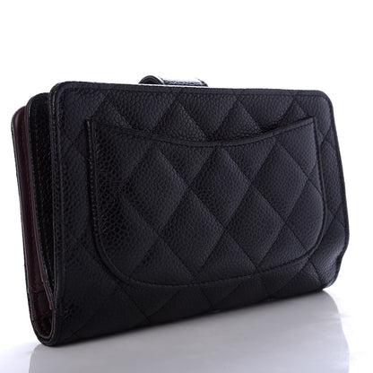 Chanel Caviar Quilted Zipped Pocket Wallet Black 3 of 9
