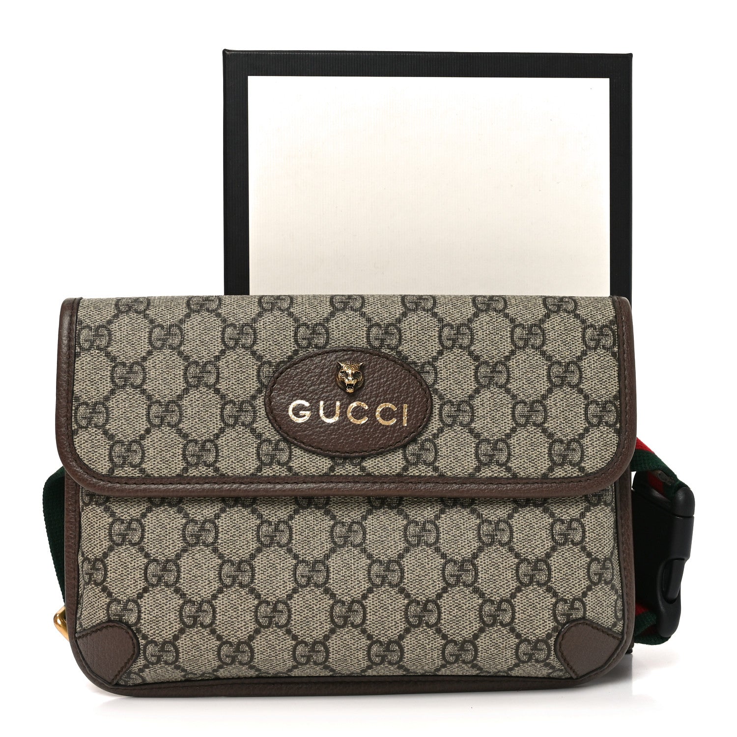 Gucci GG Supreme Monogram Neo Vintage Web Belt Bag Brown 11 of 11