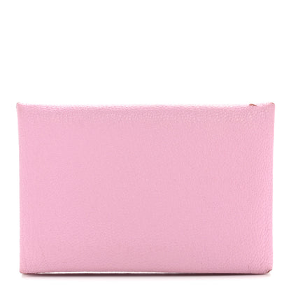Hermes Chevre Mysore Calvi Card Case Mauve Sylvestre 1 of 11
