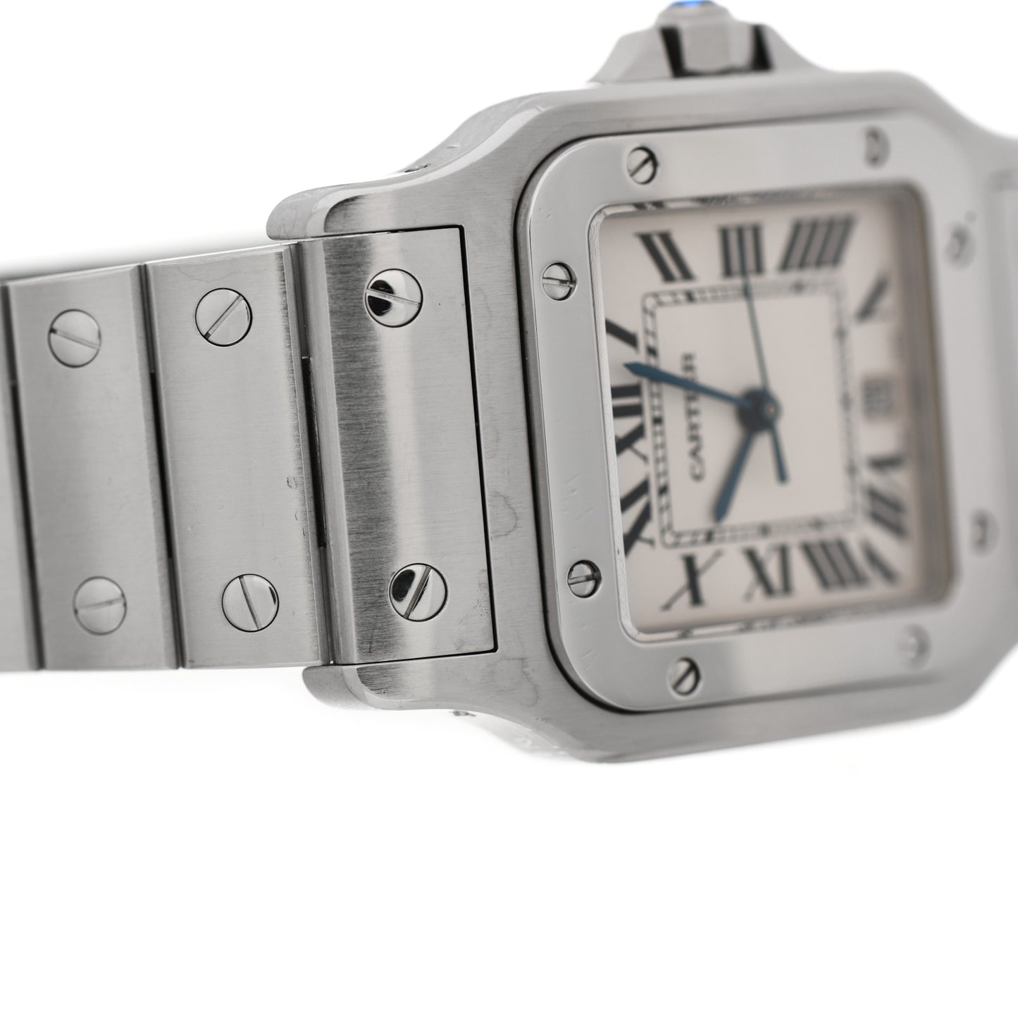 Stainless Steel 29mm Santos De Cartier Galbee Quartz Watch