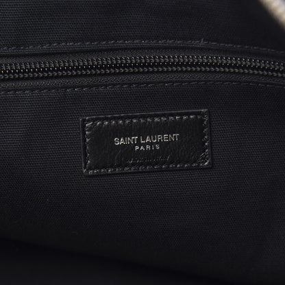 Saint Laurent Calfskin Crocodile Embossed ID Bag Black 7 of 11