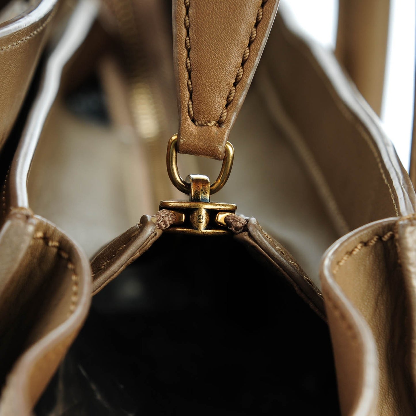 Smooth Calfskin Mini Luggage Camel