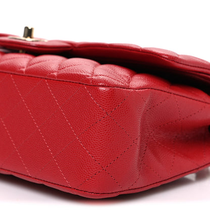 Chanel Caviar Quilted Medium Double Flap Red 10 of 10