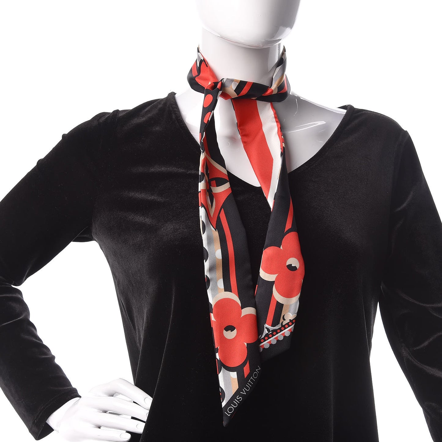 Silk Pop Monogram BB Bandeau Red