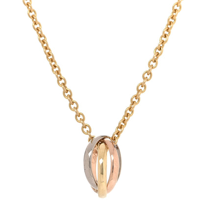 Cartier 18K Pink Yellow White Gold Baby Trinity Pendant Necklace 3 of 9