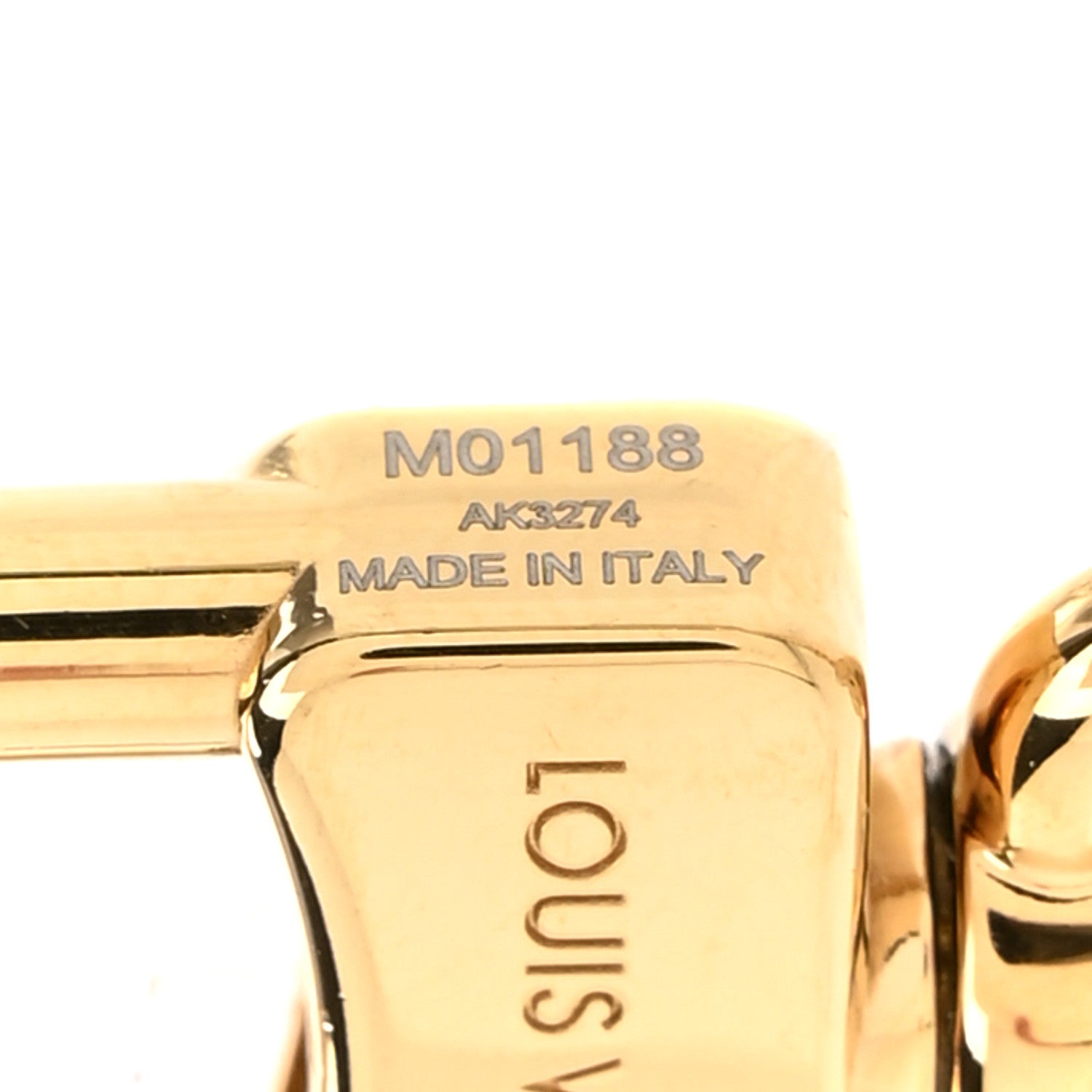 Louis Vuitton Metal Monogram Epi Spring Street Bag Charm Key Holder Gold 3 of 4