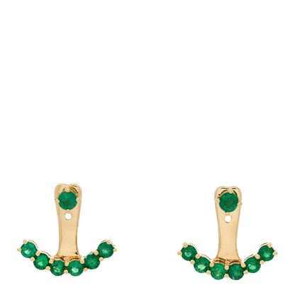 Anita Ko 18K Yellow Gold Emerald Ear Jacket Stud Earrings 1 of 5