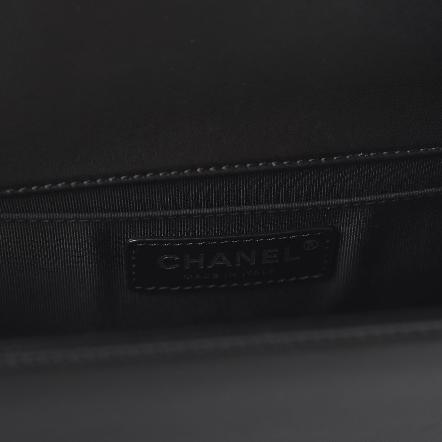 Chanel Lambskin Quilted Medium Boy Flap Black 7 of 10