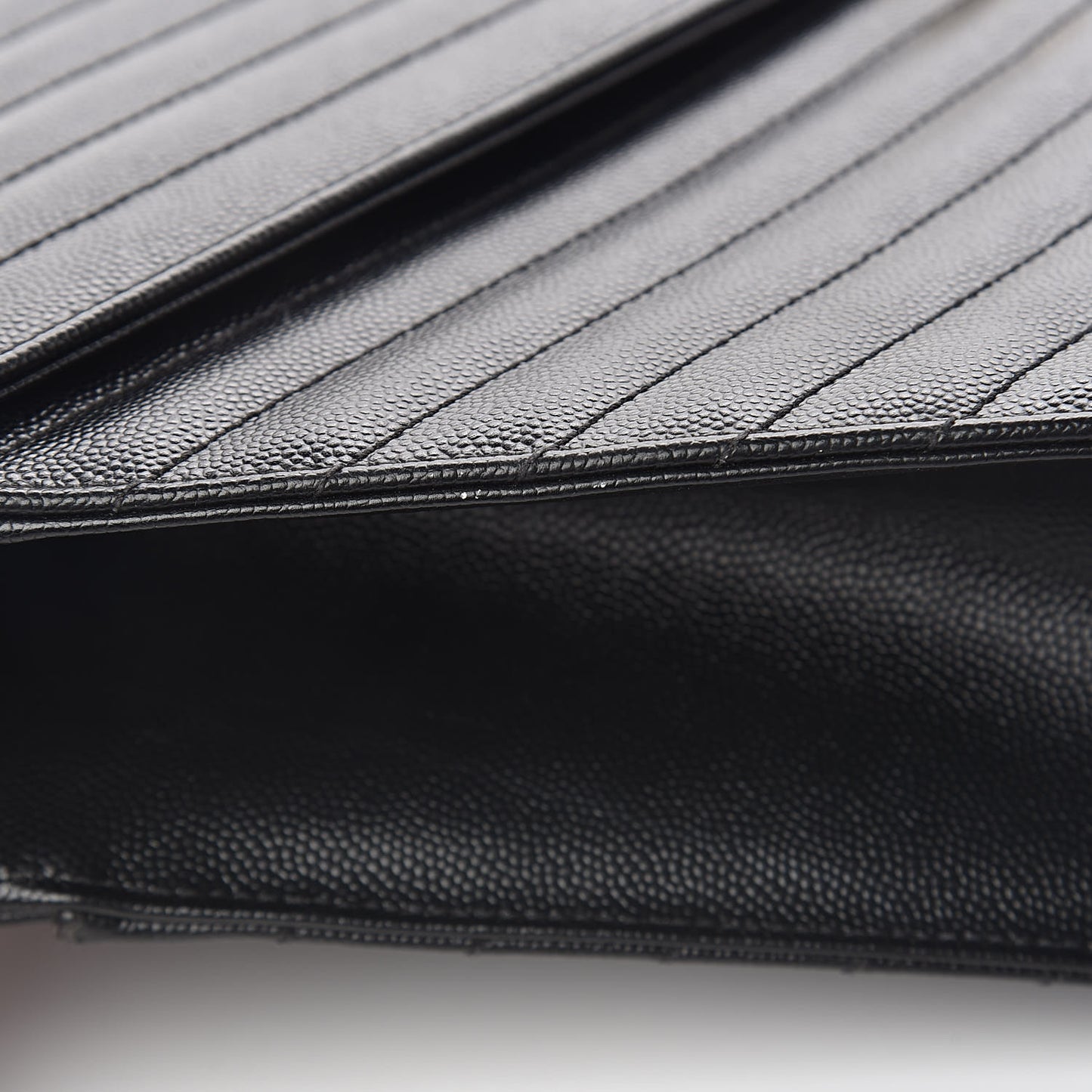 Grain De Poudre Matelasse Chevron Large Monogram Satchel Black