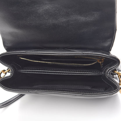 Saint Laurent Calfskin Y Quilted Monogram Toy Loulou Crossbody Bag Black 5 of 12